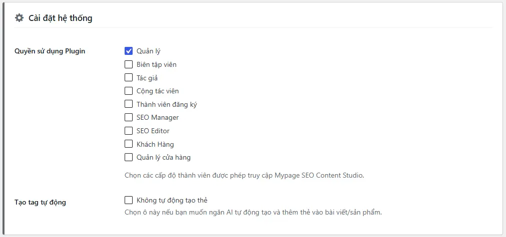 MPSCS Cài đặt hệ thống