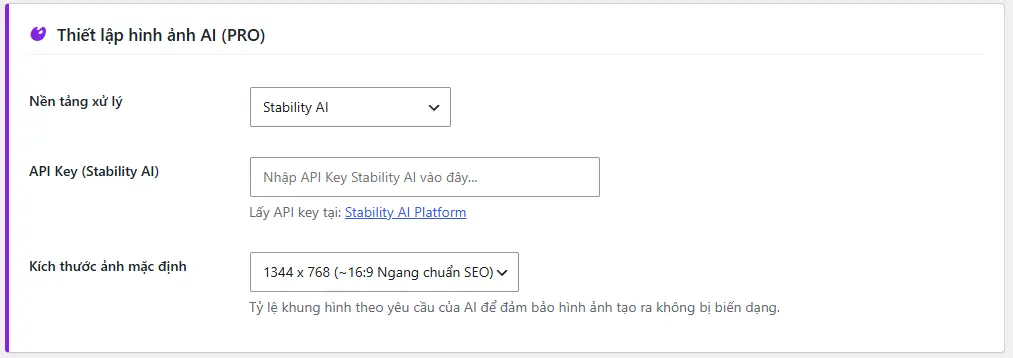 MPSCS thiết lập ảnh AI